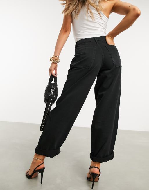 ASOS DESIGN - Ruimvallende chino in zwart, 2 van 4