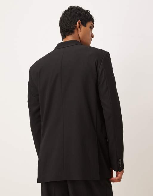 ASOS DESIGN - Ruimvallende colbert met vierkante schouders in zwart, 3 van 5