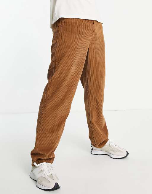 ASOS DESIGN - Ruimvallende corduroy jeans in bruin