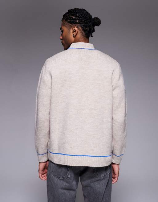 ASOS DESIGN - Ruimvallende gebreide coltrui in ecru, 3 van 5