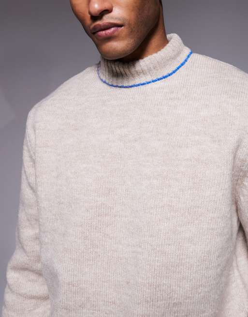 ASOS DESIGN - Ruimvallende gebreide coltrui in ecru, 5 van 5