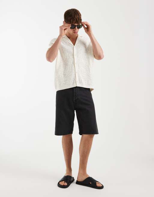 ASOS DESIGN - Ruimvallende gebreide polo met knoopsluiting en bloementextuur, 3 van 5