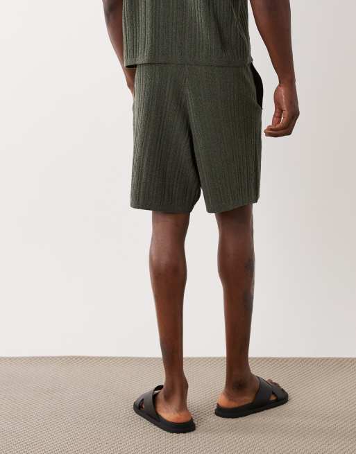 ASOS DESIGN - Ruimvallende gebreide short in donkergroen, deel van co-ord set, 5 van 5