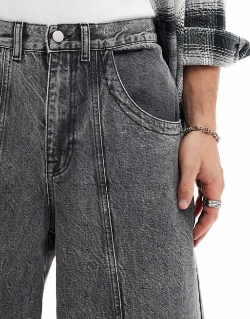 ASOS DESIGN - Ruimvallende jeans in grijs, 4 van 5