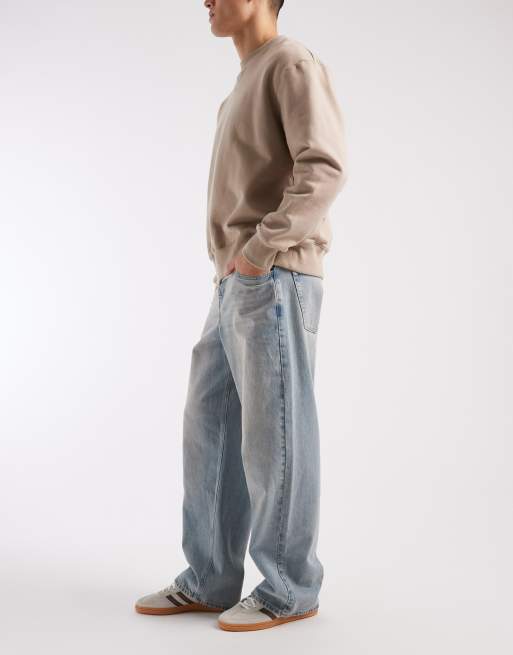 ASOS DESIGN - Ruimvallende jeans in lichtblauwe wassing met tint, 3 van 5