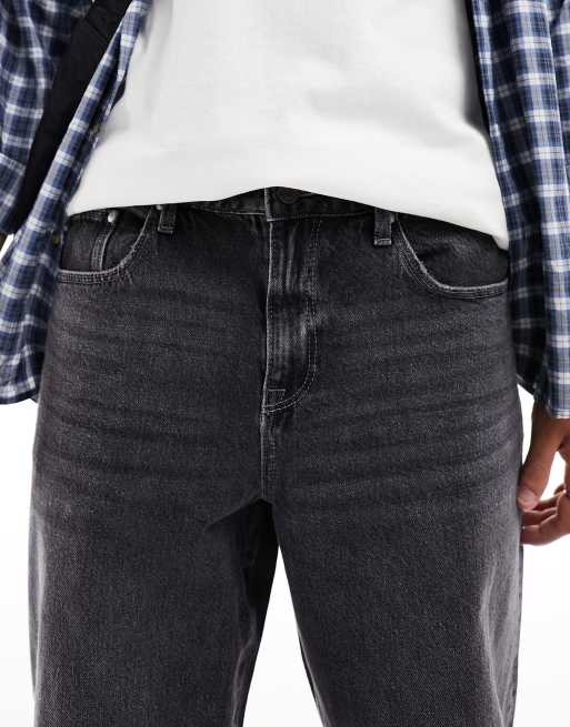 ASOS DESIGN - Ruimvallende jeans in zwart met vintage wassing, 5 van 5