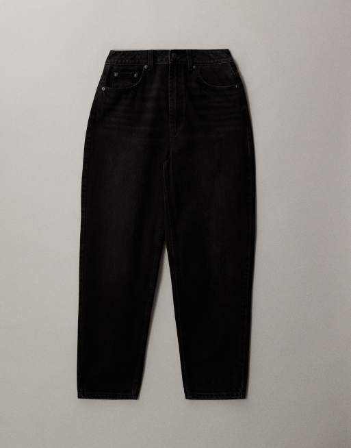 ASOS DESIGN - Ruimvallende mom jeans met hoge taille in zwart, 5 van 7
