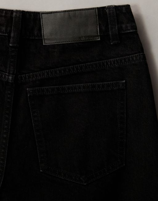 ASOS DESIGN - Ruimvallende mom jeans met hoge taille in zwart, 7 van 7