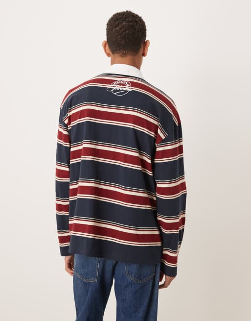ASOS DESIGN - Ruimvallende polo met Coca Cola-print in marineblauw, 3 van 5