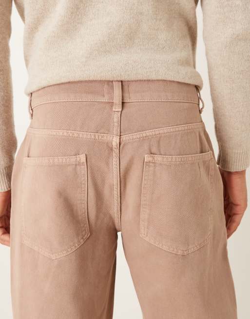 ASOS DESIGN - Ruimvallende smaltoelopende jeans in bruin, 5 van 5