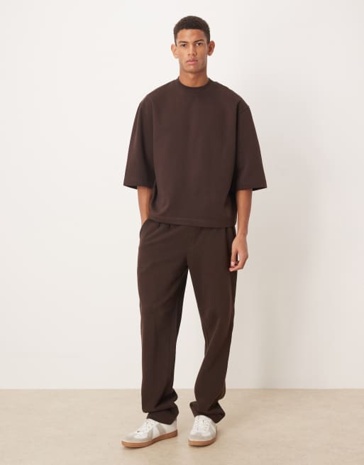 ASOS DESIGN - Ruimvallende sweater met 3/4 mouwen in bruin, 2 van 5