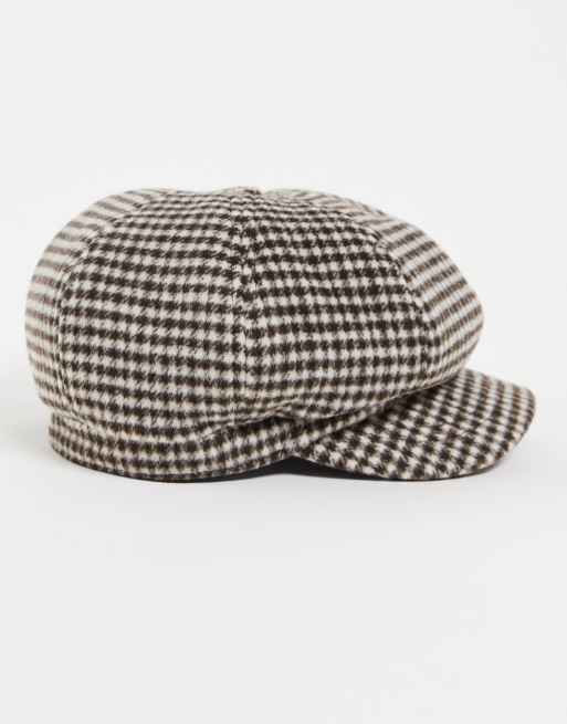 ASOS DESIGN - Ruimvallende, verstelbare Bakerboypet met jaren 70-stijl ruitmotief, 2 van 4