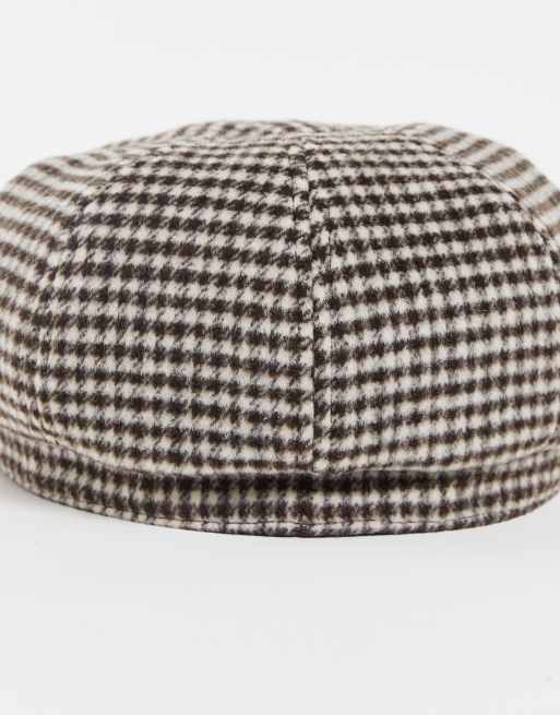 ASOS DESIGN - Ruimvallende, verstelbare Bakerboypet met jaren 70-stijl ruitmotief, 3 van 4