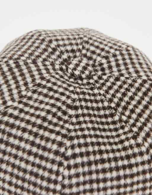 ASOS DESIGN - Ruimvallende, verstelbare Bakerboypet met jaren 70-stijl ruitmotief, 4 van 4