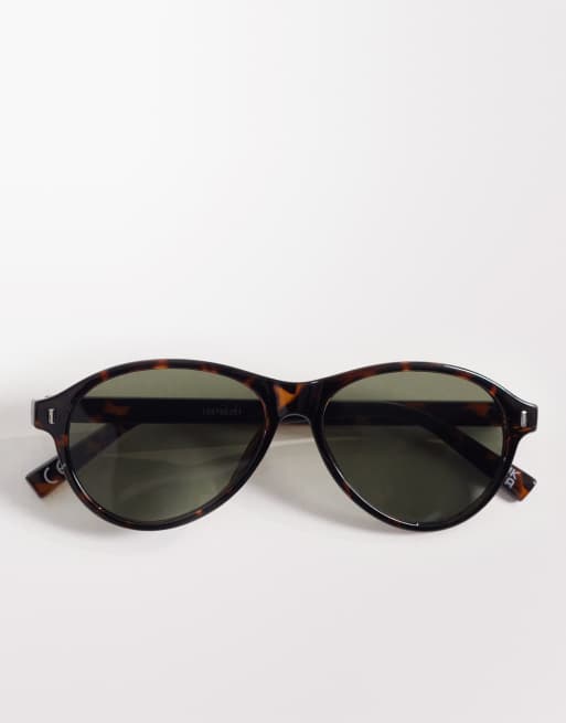ASOS DESIGN – Runda solglasögon med spräckliga bågar och gröna glas, 3 av 3