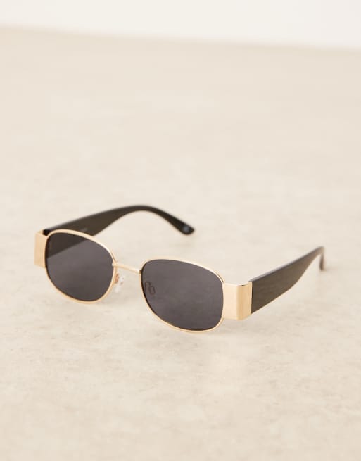 ASOS DESIGN - Runde solbriller med metalstel, brede stænger og røgfarvede glas, 2 af 3