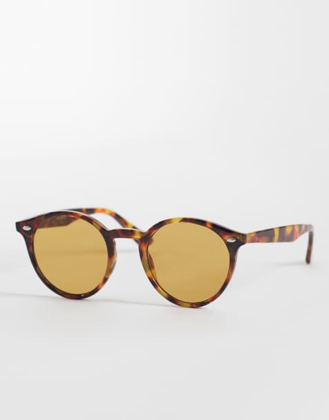 ASOS DESIGN - Runde solbriller med skildpaddemønster og brune glas - view 1
