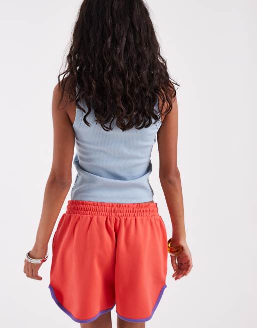 ASOS Design runner short in pink with purple detail, 5 of 5