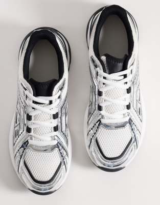 Asos Design Runner Sneakers In Silver