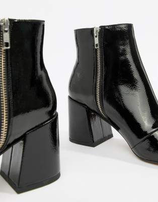 black patent boots asos