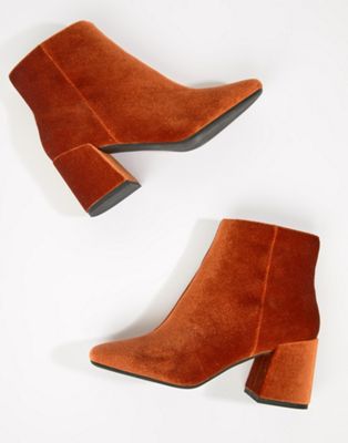 ASOS DESIGN Rural velvet ankle boots | ASOS