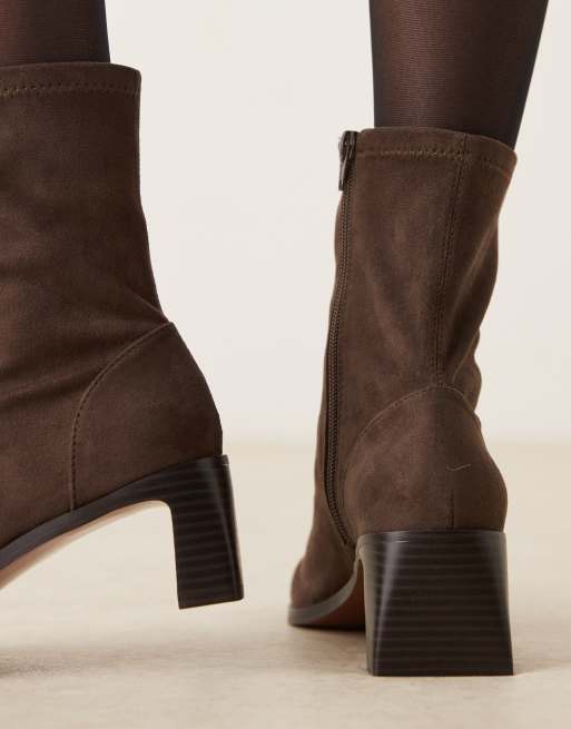 ASOS DESIGN - Rush - Chokoladebrune ankelstøvler med forskudt hæl, 3 af 4