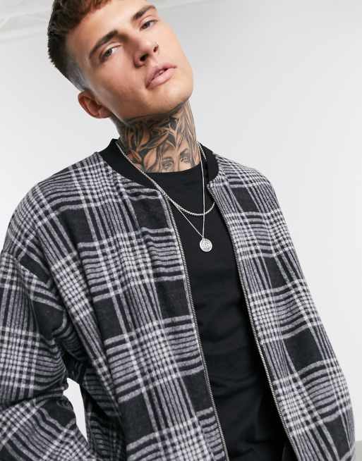 ASOS DESIGN – Grått rutigt set, 2 av 3