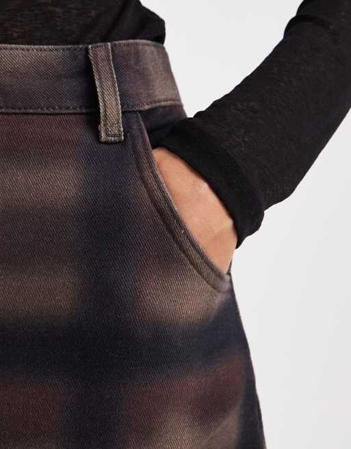ASOS DESIGN – Rutig kjol med halvlång design, 5 av 5