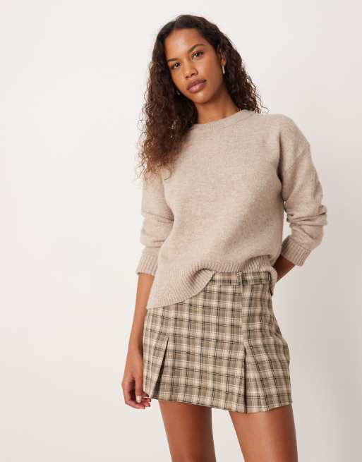 ASOS DESIGN – Rutig, kort skort med breda veck, 5 av 5