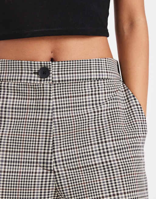 ASOS DESIGN – Rutiga, figursydda byxor i relaxed fit med raka ben, del av set , 5 av 5