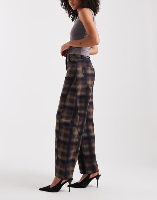 ASOS DESIGN – Rutiga jeans med barrelben, 3 av 5