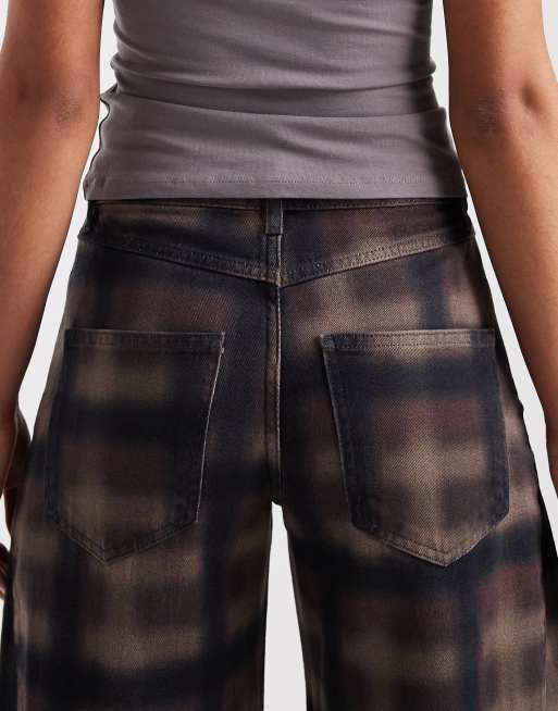 ASOS DESIGN – Rutiga jeans med barrelben, 4 av 5