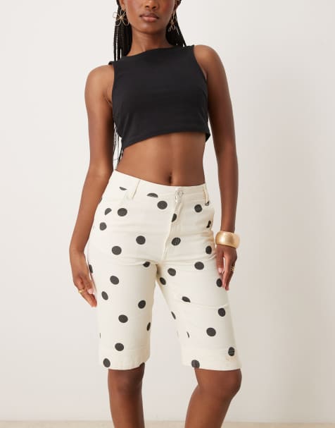 ASOS DESIGN – Rybaczki jeansowe w małe groszki - view 1