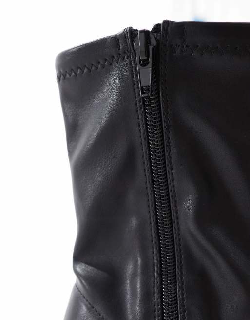 ASOS DESIGN – Ryder – Svarta sockboots med taxklack och bred passform, 4 av 5