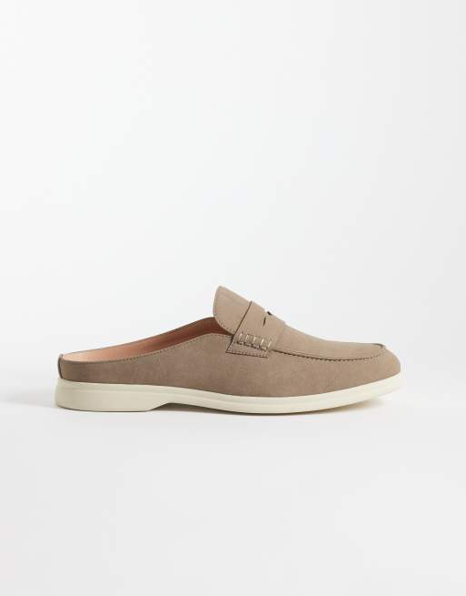 ASOS DESIGN - Sabot stile mocassino color tortora, 1 di 4