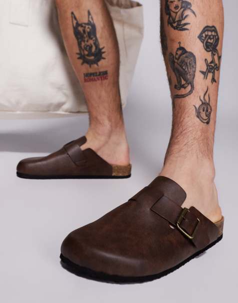 ASOS DESIGN - Sabot stile zoccolo marroni con suola in sughero - view 1