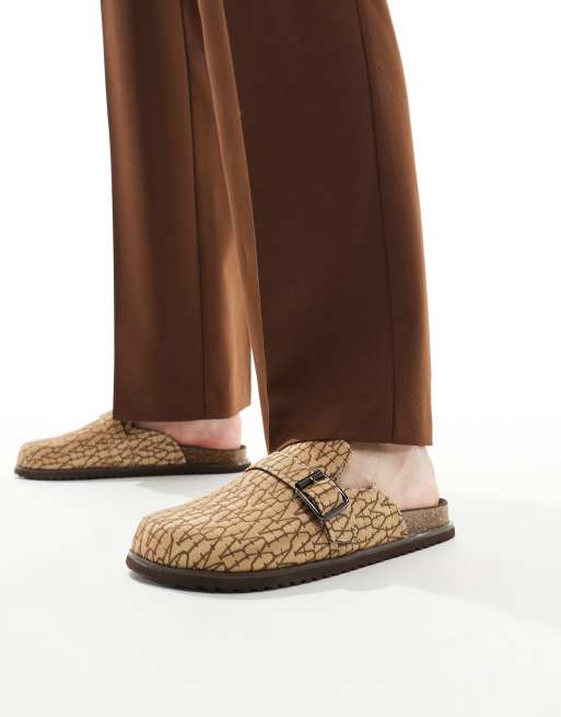 ASOS DESIGN - Sabots à monogramme en jacquard avec détail argenté sur la bride, 4 de 4