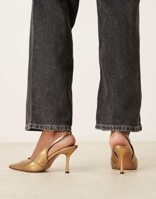 ASOS DESIGN - Sabrina - Chaussures à talon aiguille avec bride arrière - Bronze, 4 de 4