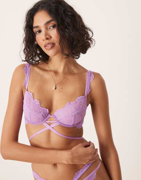ASOS DESIGN - Sabrina - Lyslilla lingerisæt med stropper - view 1