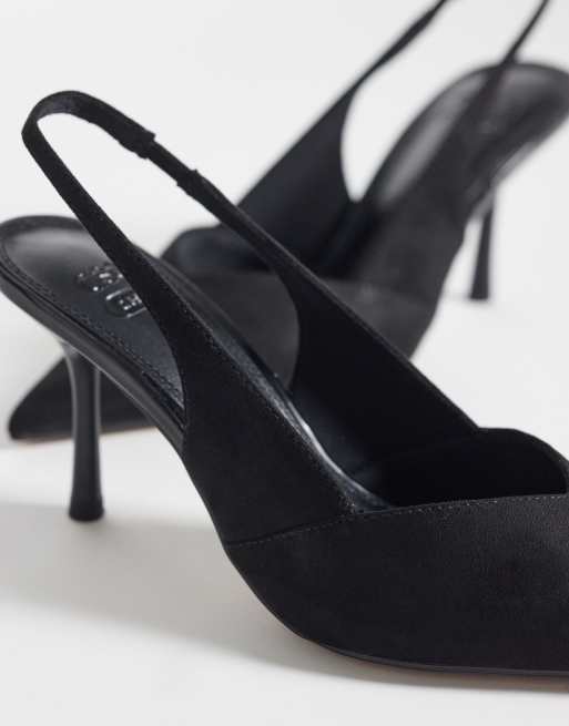 ASOS DESIGN – Sabrina – Schuhe in Schwarz mit Stilettoabsatz und Fersenriemchen, 2 von 4