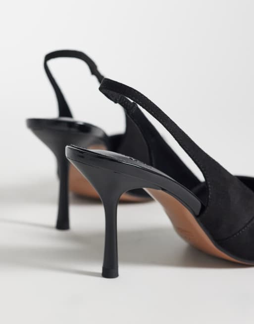 ASOS DESIGN – Sabrina – Schuhe in Schwarz mit Stilettoabsatz und Fersenriemchen, 4 von 4
