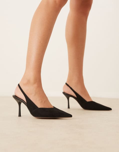 ASOS DESIGN Sabrina slingback stiletto heels in black - view 1