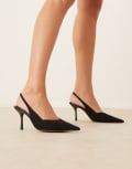 [ASOS DESIGN] ASOS DESIGN Sabrina slingback stiletto heels in black 41 BLACK