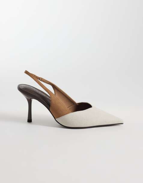 ASOS DESIGN - Sabrina - Slingback stilettohakken in neutrale mix - view 1