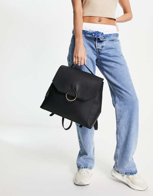 ASOS DESIGN Sac a dos avec anneau Noir