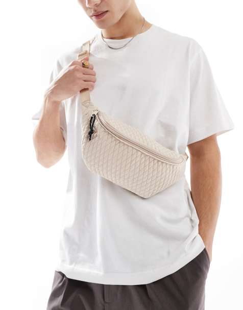 ASOS DESIGN - Sac banane matelassé - Écru - view 1