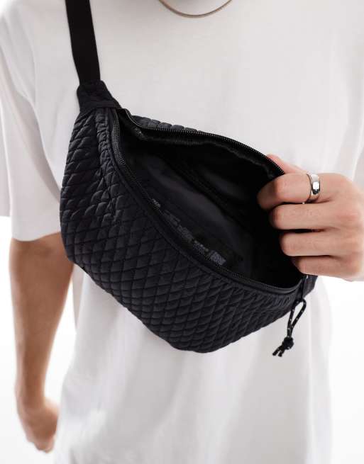 ASOS DESIGN - Sac banane matelassé en nylon - Noir, 4 de 4