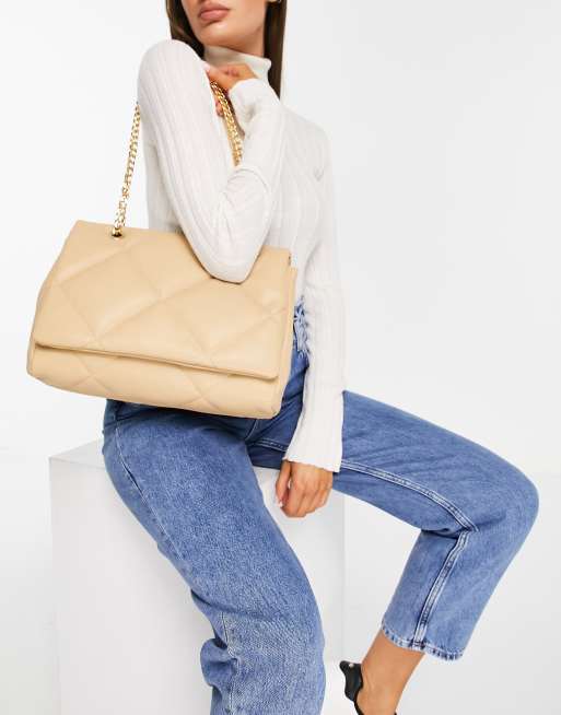 Sac matelassé beige new arrivals