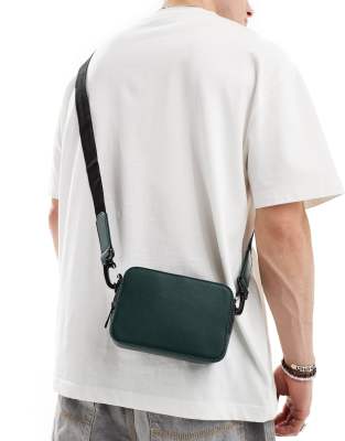 Sac à Main Bandoulière Vert Similicuir - Chaîne Dorée, Doublure Cuir, Taille Moyenne, Neuf Sans étiquette