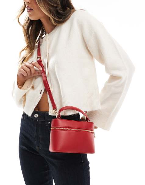 ASOS DESIGN - Sac bandoulière style vanity avec bandoulière amovible - Rouge - view 1